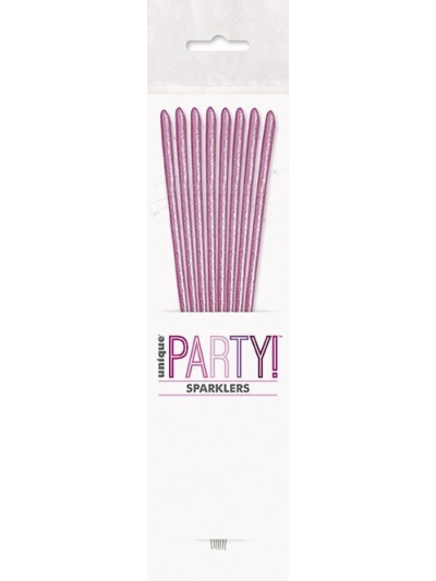 UNIQUE GLITZ PINK 8 CAKE 7IN SPARKLERS