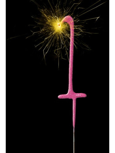 UNIQUE GLITZ PINK NUMBER 1 SPARKLER