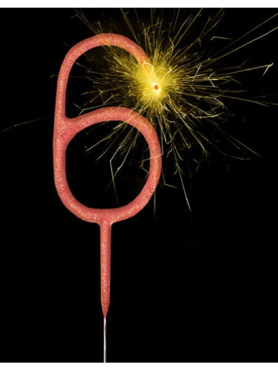 UNIQUE GLITZ PINK SPARKLER NUMBER 6