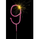 UNIQUE GLITZ PINK CAKE SPARKLER NUMBER 9