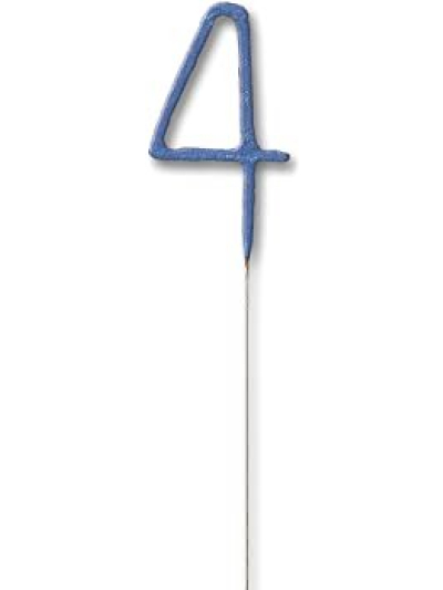 UNIQUE GLITZ BLUE CAKE SPARKLER NUMBER 4