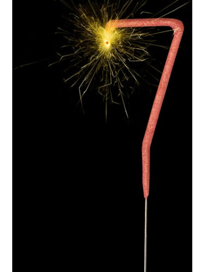 UNIQUE GLITZ ROSE GOLD NUMBER 1 SPARKLER