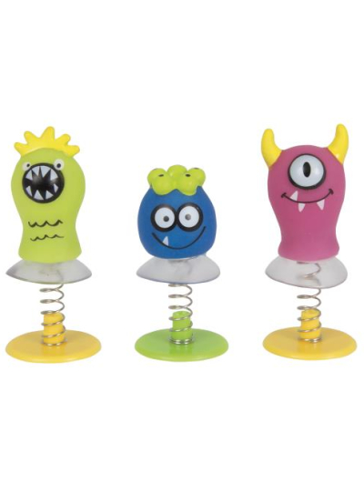 UNIQUE 4 CUTE MONSTER SPRING TOY-NET BAG