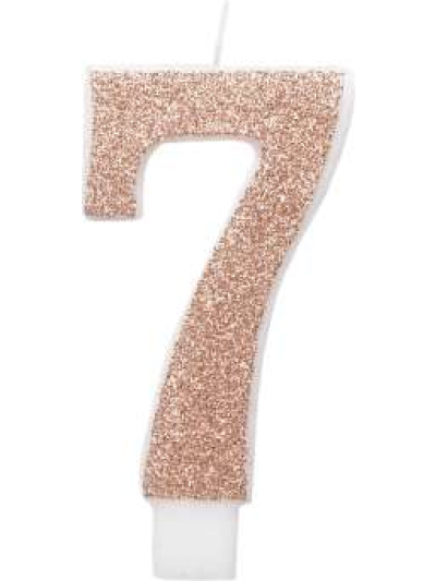 GLITZ GOLD CANDLE NUMBER 7
