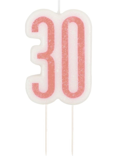 GLITZ ROSE GOLD CANDLE NUMBER 30