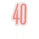 GLITZ ROSE GOLD CANDLE NUMBER 40