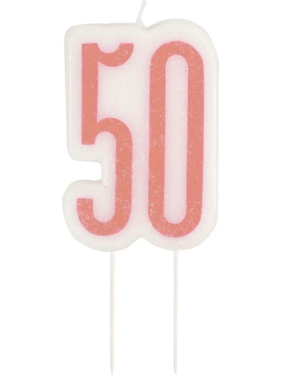 GLITZ ROSE GOLD CANDLE NUMBER 50