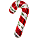 BETALLIC 41" HOLOGRAPHIC CANDY CANE SHAPE HELIUM BALLOON