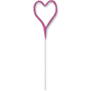 UNIQUE GLITZ PINK HEART 7IN SPARKLER