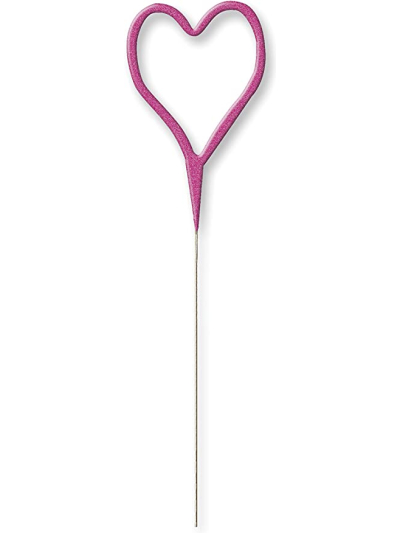 UNIQUE GLITZ PINK HEART 7IN SPARKLER