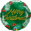 QULATEX 18" FOIL "TREES RED CHRISTMAS" BALLOON