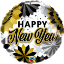QUALATEX 18" HAPPY NEW YEAR GOLD FOIL BALLOON