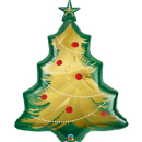 QUALATEX 40" "CHRISTMAS TREE BRUSHED GOLD" SUPERSHAPE BALLOON