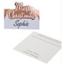 NEVITI 10 X TRIVIA PLACE CARDS MERRY CHRISTMAS ROSE GOLD FOIL