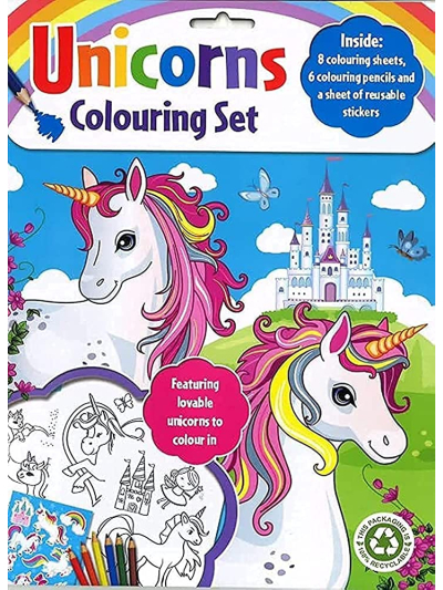 UNICORNS COLOURING SET