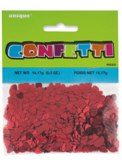 UNIQUE FOIL HEART CONFETTI , 0.5 OZ