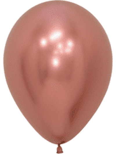 SEMPERTEX 12IN ROUND METALLIC ROSE GOLD BALLOONS PK50