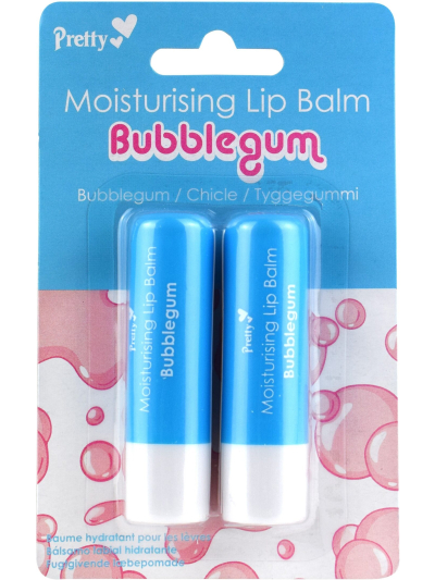 PRETTY MOISTURISING LIP BALM "BUBBLEGUM" PACK OF 12