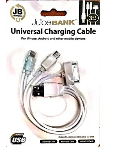 USB UNIVERSAL CHARGING CABLE( ASSORTED COLOUR)