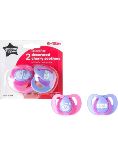 T.TIPPEE CHERRY DAY SOOTHER 2 PACK 6-18M
