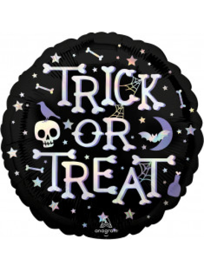 ANAGRAM STANDARD SHAPE TRICK OR TREAT IRIDESCENT FOIL BALLOON