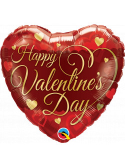 QUALATEX 18" CLASSIC SCRIPT VALENTINES FOIL