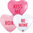 QUALATEX 11" HEART LOVE EXPRESSION ASSORTED BALLOONS PK50