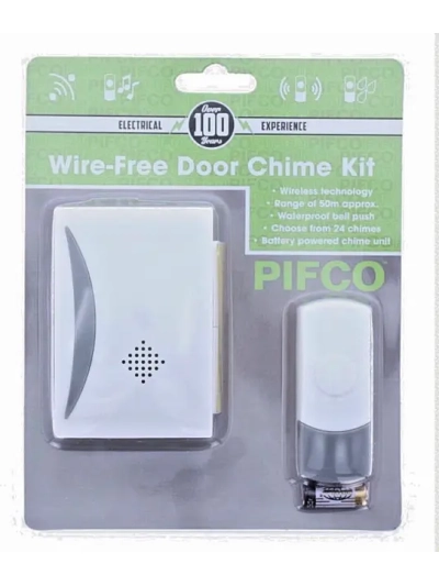 PIFCO WIRE FREE DOOR CHIME KIT , WIRELESS(BATTERY POWERED)