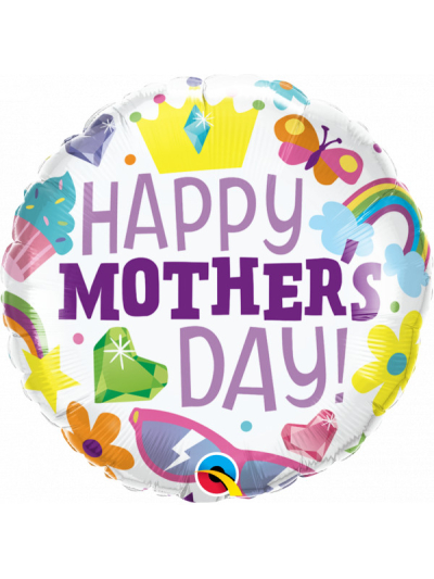 QUALATEX 18" HAPPY MOTHER'S DAY SUPRAFOIL BALLOON