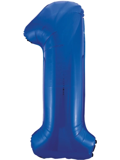 UNIQUE 34" BLUE FOIL BALLOON NUMBER 1