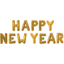 NEVITI 16" GLITZ & GLAMOUR "HAPPY NEW YEAR" GOLD  FOIL BALLOONS