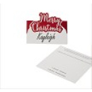 NEVITI 10 X TRIVIA PLACE CARDS MERRY CHRISTMAS RED FOIL