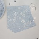 NEVITI IRIDESCENT SNOWFLAKE NAPKIN PK16