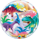 QUALATEX DINOSAURS COLORFUL 22IN SINGLE BUBBLE