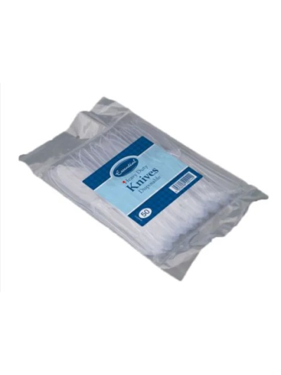ESSENTIAL HEAVY DUTY CLEAR PLASTIC KNIVES PK50