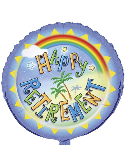 UNIQUE 18" HAPPY RETIREMENT FOIL BALLOON