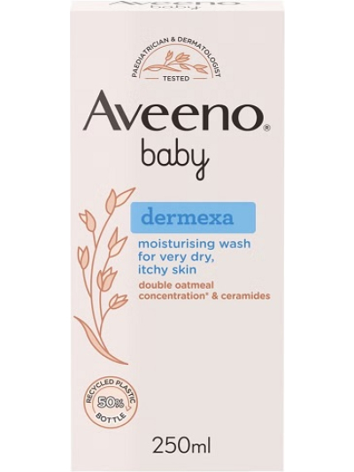 AVEENO BABY 250ML DERMEXA MOIST WASH