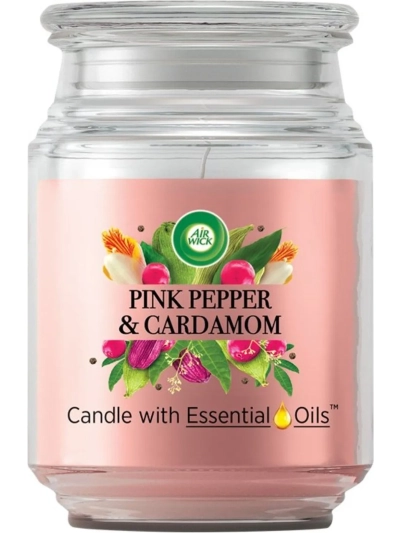 AIR WICK 480G JAR CANDLE PINK PEPPER & CARDAMOM