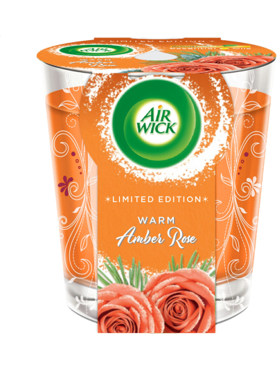 AIR WICK 105G CANDLE WARM AMBER ROSE