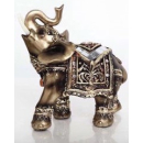 GOLD ELEPHANT DECO ORNAMENT FIGURINE (Left Facing)
