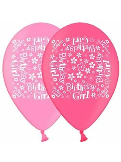 SIMON ELVIN BDAY GIRL BALLOONS PK10