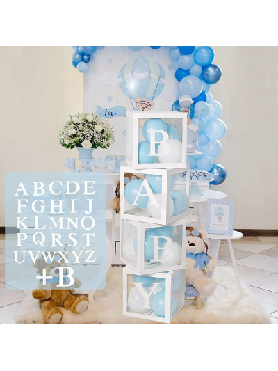 BABY STACKABLE BOXES WITH BALLOONS