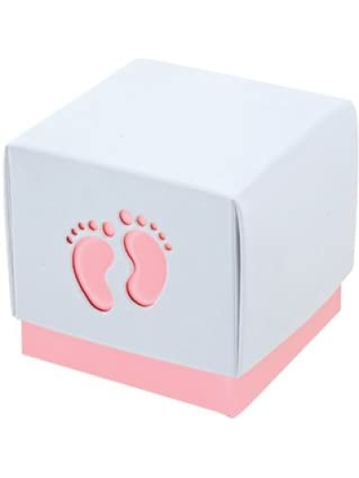 BABY FOOTPRINT BOX PINK 60X60X60 PK10