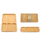 4 SECTION BAMBOO TRAY SMALL 28X24CM