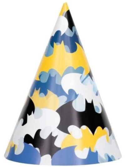 UNIQUE BATMAN PARTY HATS PK8