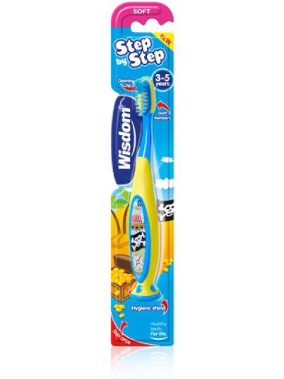 WISDOM STEP BY STEP SOFT TOOTHBRUSH FOR 3-5 YEARS