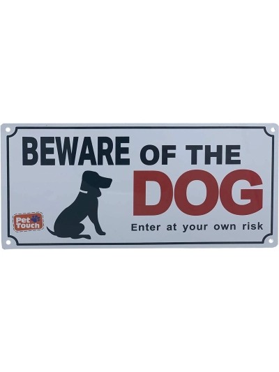 TIN PLATE BEWARE OF THE DOG SIGN