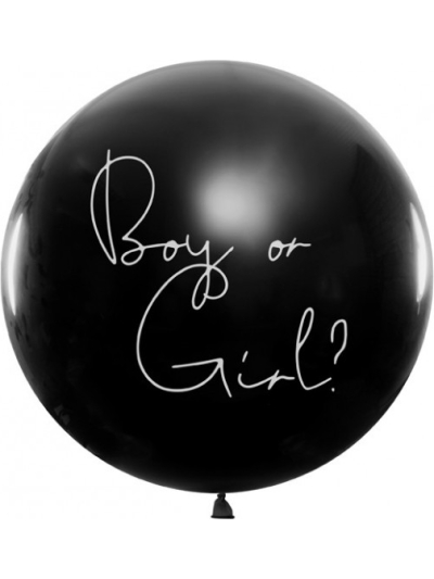 GENDER REVEAL BOY OR GIRL  WHITE PINK CONFETTI