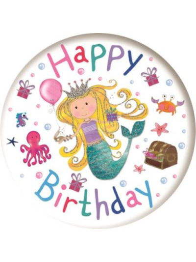 S/ELVIN JUMBO BADGE HPY BDAY MERMAID