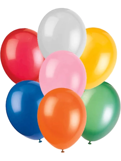 FANTASIA QUALITY BALLOONS: SOLID RANGE: RED, BLUE, BLACK,GREEN& PINK IN PACK OF 20